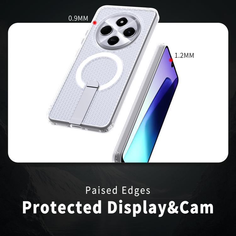 For Redmi 14R 5G / Poco C75 Honeycomb Cooling MagSafe Holder Phone Case