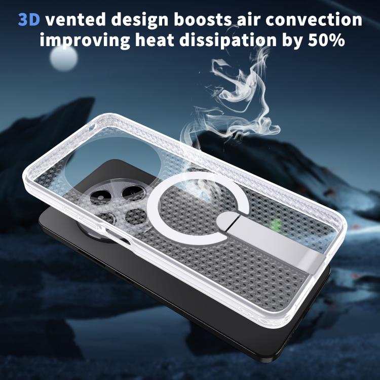 For Redmi 14R 5G / Poco C75 Honeycomb Cooling MagSafe Holder Phone Case