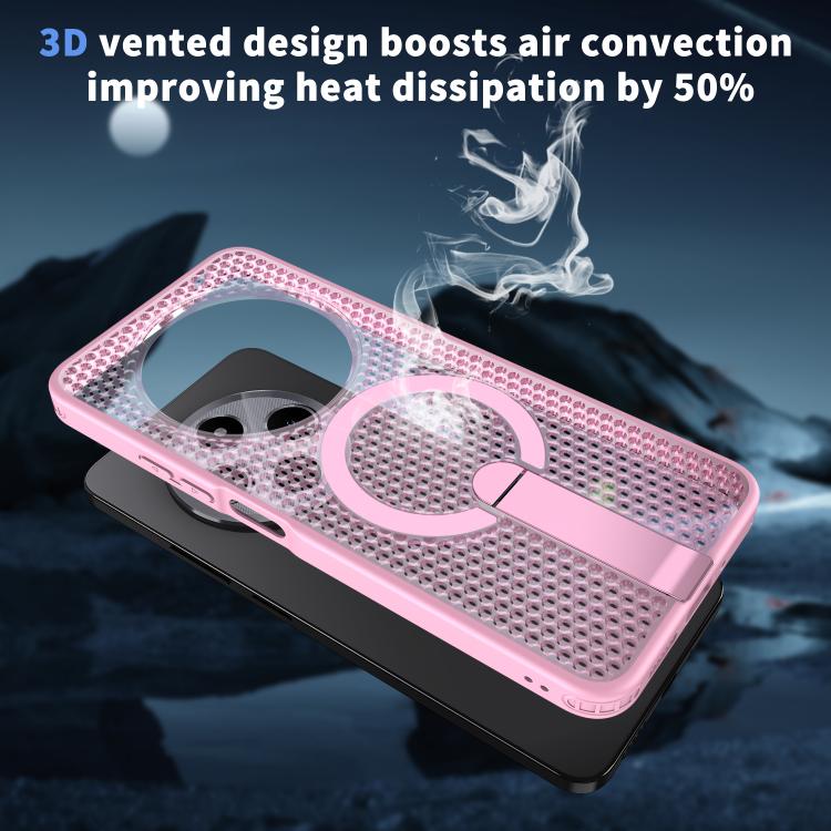 For Redmi 14R 5G / Poco C75 Honeycomb Cooling MagSafe Holder Phone Case
