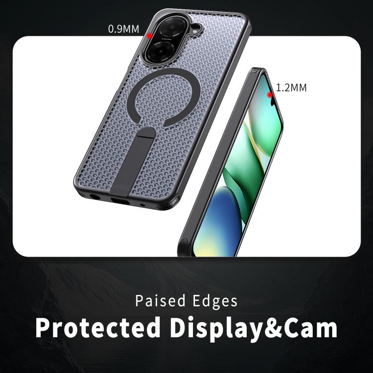 For Redmi A5 4G 171.7mm / Poco C71 Honeycomb Cooling MagSafe Holder Phone Case