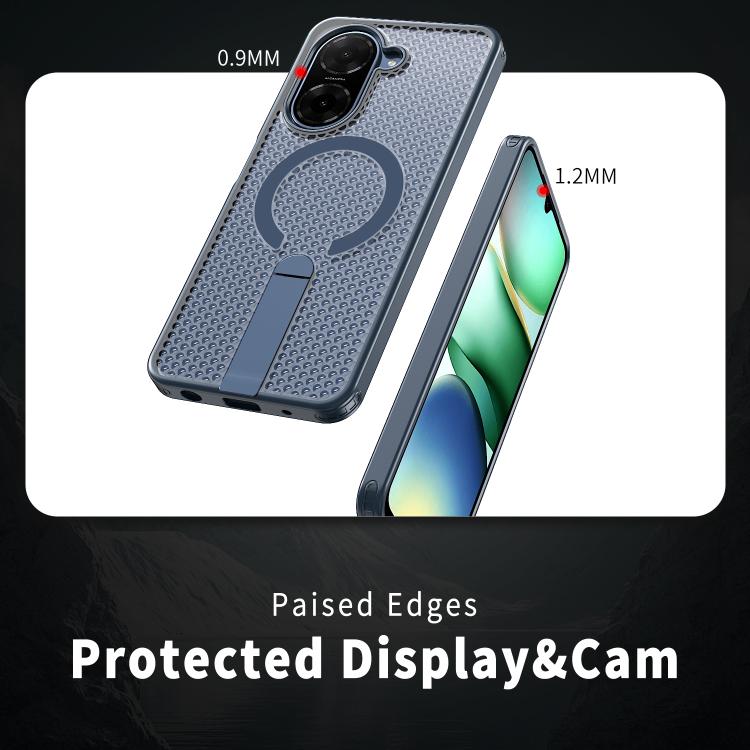 For Redmi A5 4G 171.7mm / Poco C71 Honeycomb Cooling MagSafe Holder Phone Case