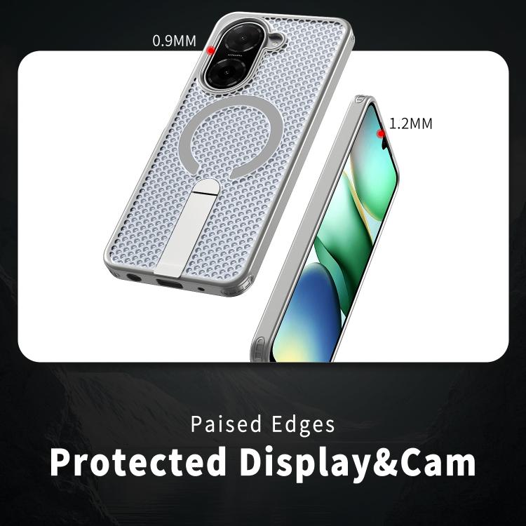 For Redmi A5 4G 171.7mm / Poco C71 Honeycomb Cooling MagSafe Holder Phone Case