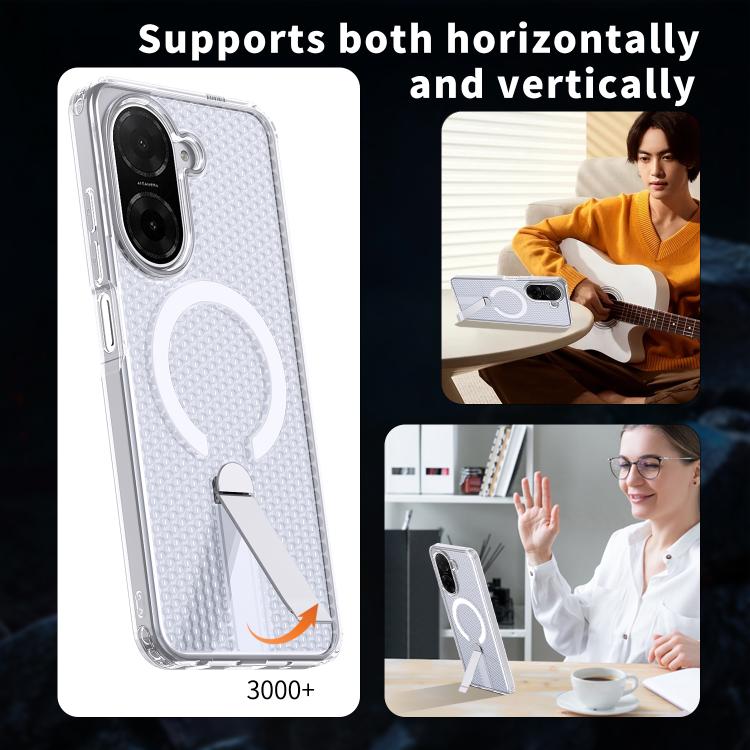 For Redmi A5 4G 171.7mm / Poco C71 Honeycomb Cooling MagSafe Holder Phone Case