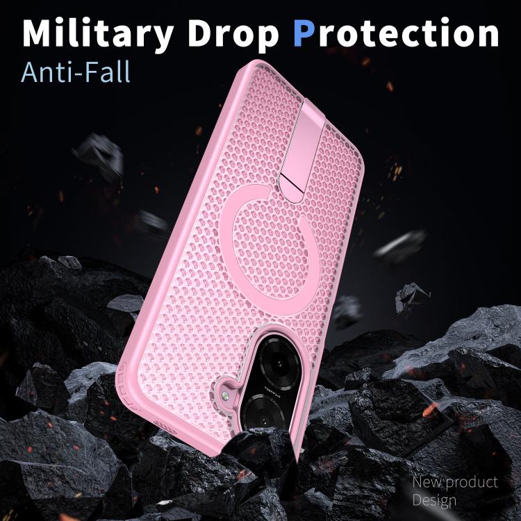 For Redmi A5 4G 171.7mm / Poco C71 Honeycomb Cooling MagSafe Holder Phone Case