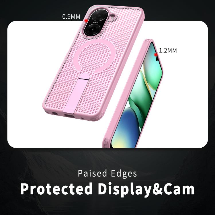 For Redmi A5 4G 171.7mm / Poco C71 Honeycomb Cooling MagSafe Holder Phone Case