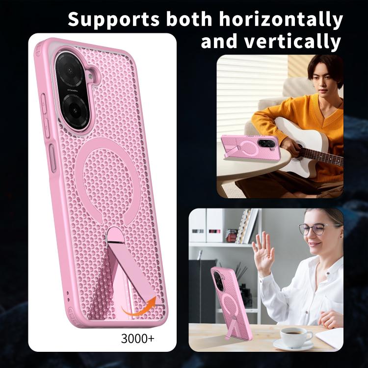 For Redmi A5 4G 171.7mm / Poco C71 Honeycomb Cooling MagSafe Holder Phone Case