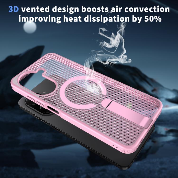 For Redmi A5 4G 171.7mm / Poco C71 Honeycomb Cooling MagSafe Holder Phone Case