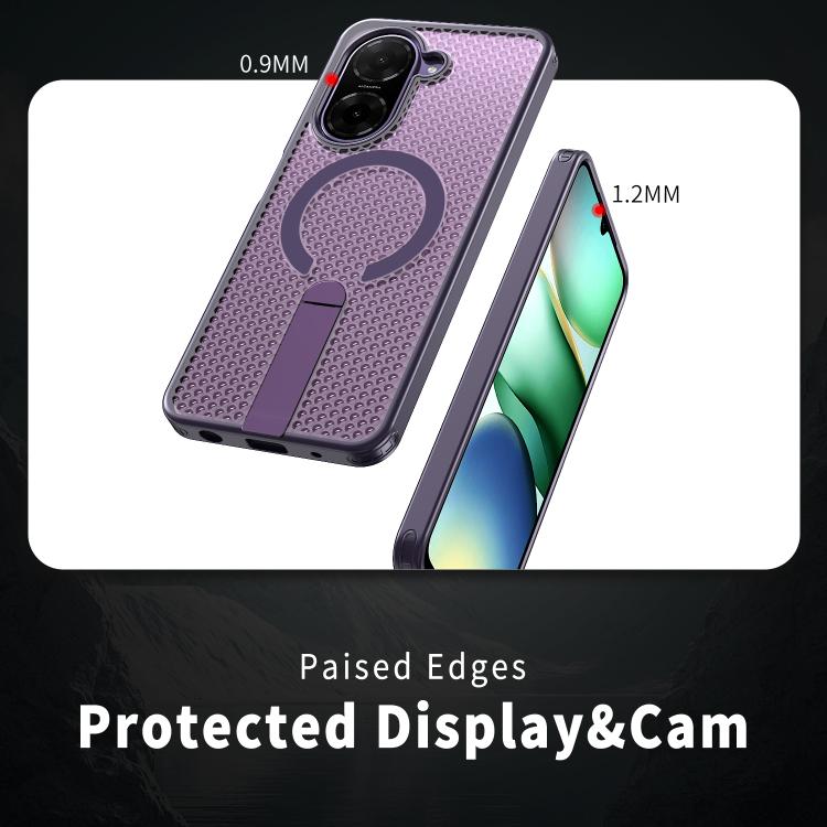 For Redmi A5 4G 171.7mm / Poco C71 Honeycomb Cooling MagSafe Holder Phone Case