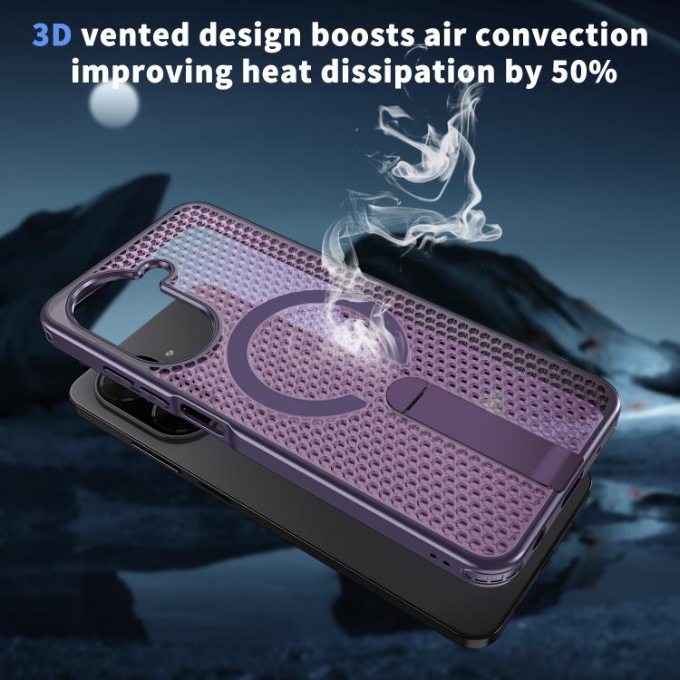 For Redmi A5 4G 171.7mm / Poco C71 Honeycomb Cooling MagSafe Holder Phone Case