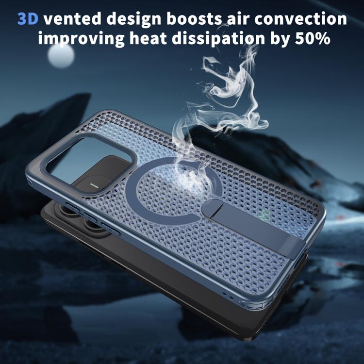 For Redmi Note 14 5G Honeycomb Cooling MagSafe Holder Phone Case