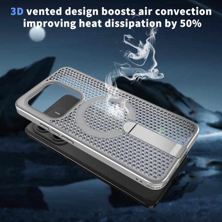 For Redmi Note 14 5G Honeycomb Cooling MagSafe Holder Phone Case