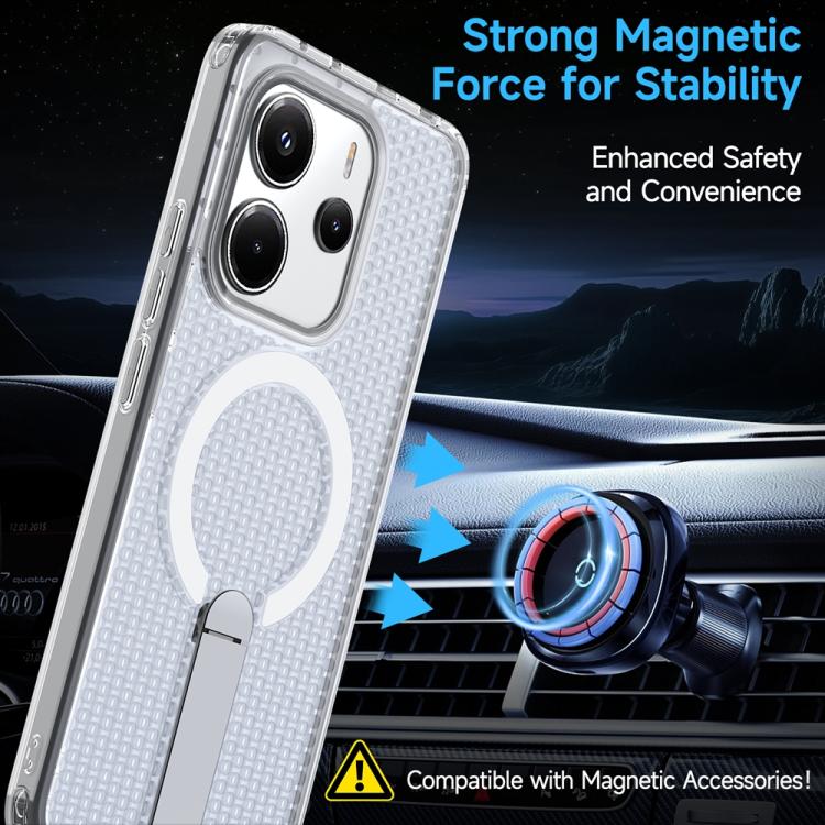 For Redmi Note 14 5G Honeycomb Cooling MagSafe Holder Phone Case