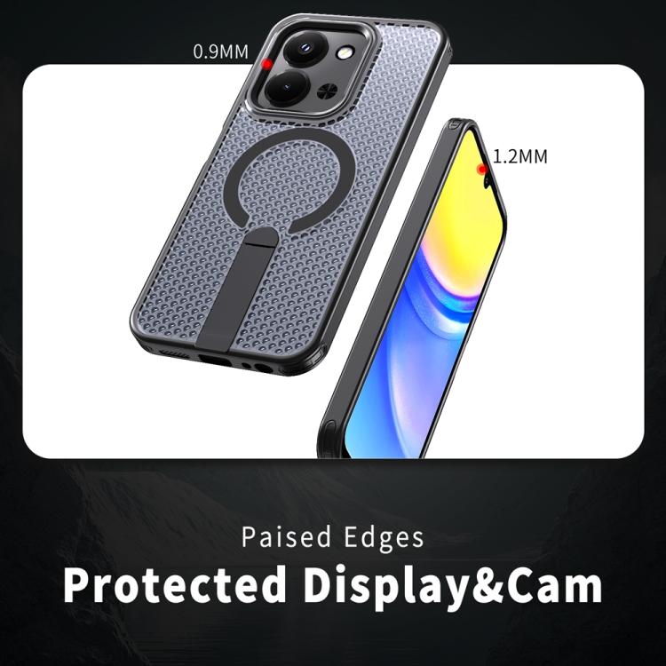For Redmi 15C 5G / 4G EU 173mm / Poco C85 5G Honeycomb Cooling MagSafe Holder Phone Case