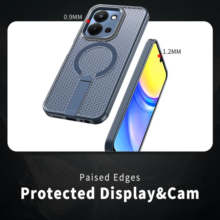 For Redmi 15C 5G / 4G EU 173mm / Poco C85 5G Honeycomb Cooling MagSafe Holder Phone Case