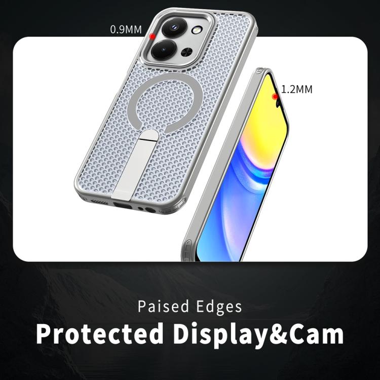 For Redmi 15C 5G / 4G EU 173mm / Poco C85 5G Honeycomb Cooling MagSafe Holder Phone Case