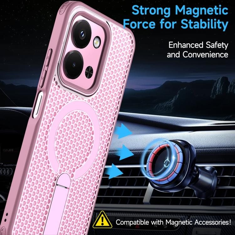 For Redmi 15C 5G / 4G EU 173mm / Poco C85 5G Honeycomb Cooling MagSafe Holder Phone Case