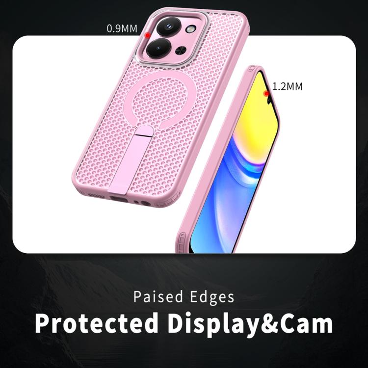 For Redmi 15C 5G / 4G EU 173mm / Poco C85 5G Honeycomb Cooling MagSafe Holder Phone Case