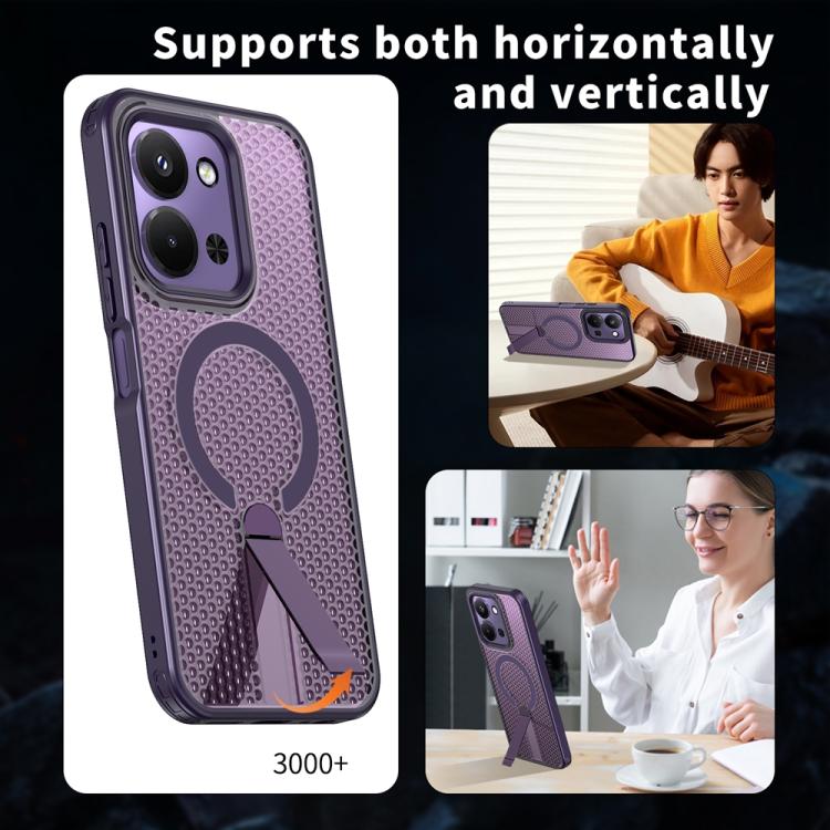 For Redmi 15C 5G / 4G EU 173mm / Poco C85 5G Honeycomb Cooling MagSafe Holder Phone Case