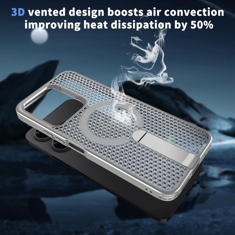 For Redmi 13 4G / 5G Honeycomb Cooling MagSafe Holder Phone Case
