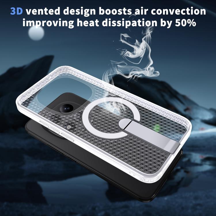 For Redmi Note 15 Pro+ 5G 163.3mm / Poco M8 Pro 5G Honeycomb Cooling MagSafe Holder Phone Case