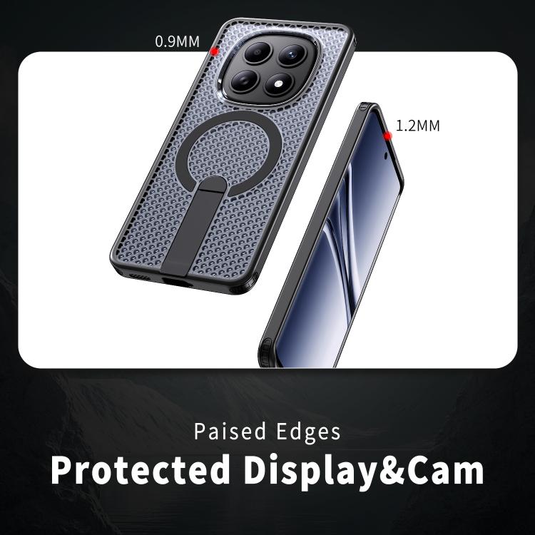 For Redmi Note 15 4G / 5G Global 164mm / Poco M8 5G Honeycomb Cooling MagSafe Holder Phone Case