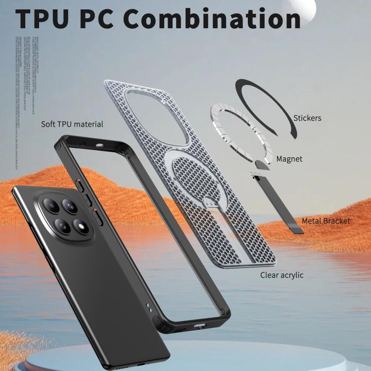 For Redmi Note 15 4G / 5G Global 164mm / Poco M8 5G Honeycomb Cooling MagSafe Holder Phone Case
