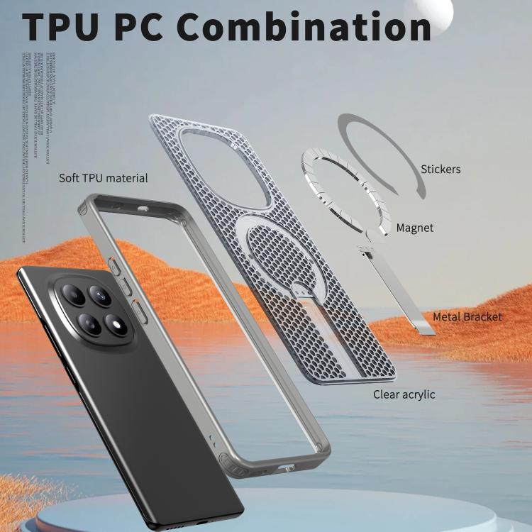 For Redmi Note 15 4G / 5G Global 164mm / Poco M8 5G Honeycomb Cooling MagSafe Holder Phone Case