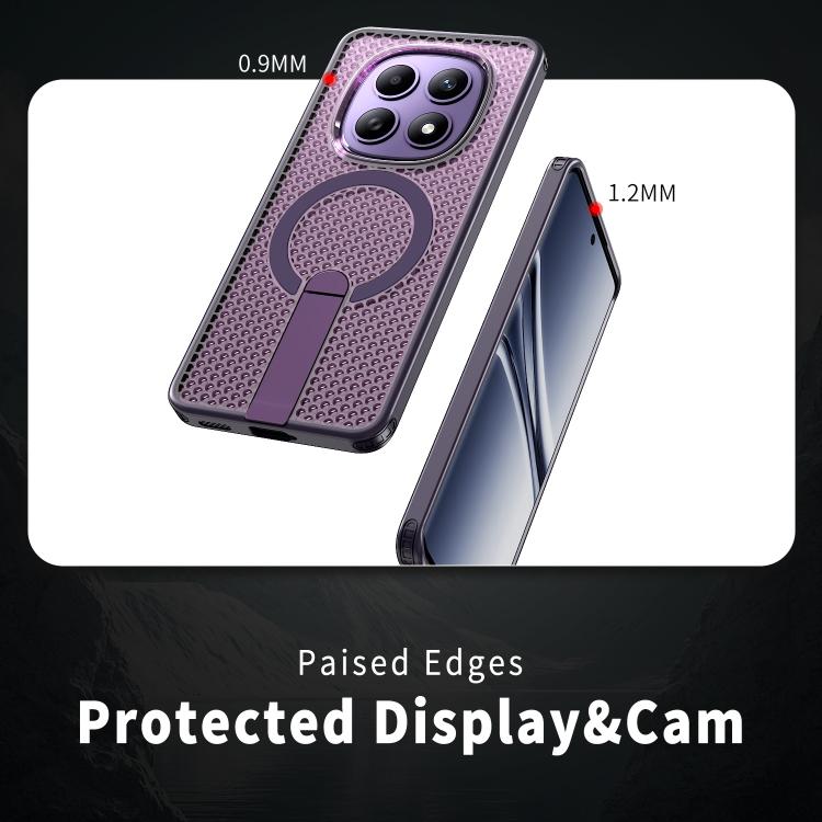 For Redmi Note 15 4G / 5G Global 164mm / Poco M8 5G Honeycomb Cooling MagSafe Holder Phone Case
