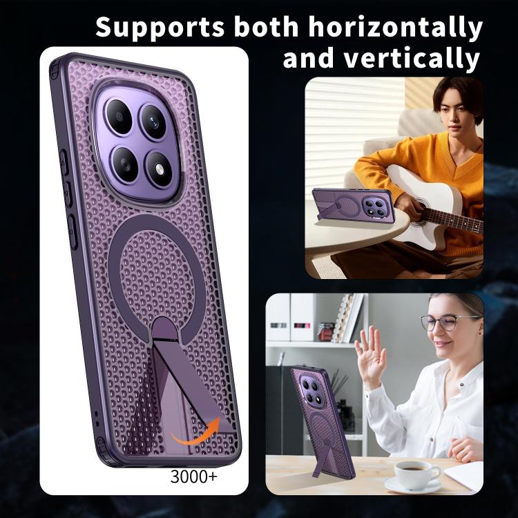 For Redmi Note 15 4G / 5G Global 164mm / Poco M8 5G Honeycomb Cooling MagSafe Holder Phone Case