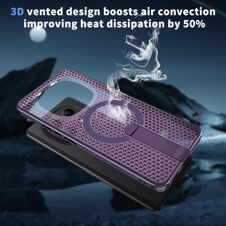 For Redmi Note 15 4G / 5G Global 164mm / Poco M8 5G Honeycomb Cooling MagSafe Holder Phone Case