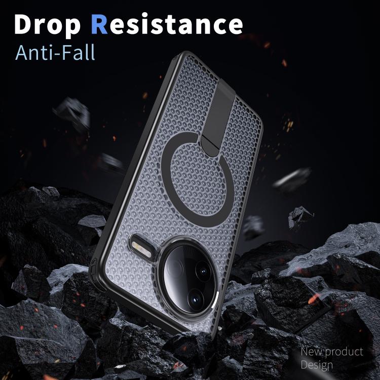 For Redmi K80 / K80 Pro / Poco F7 Pro Honeycomb Cooling MagSafe Holder Phone Case
