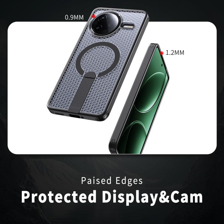 For Redmi K80 / K80 Pro / Poco F7 Pro Honeycomb Cooling MagSafe Holder Phone Case