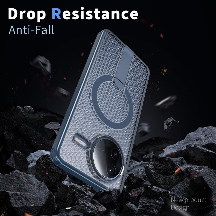 For Redmi K80 / K80 Pro / Poco F7 Pro Honeycomb Cooling MagSafe Holder Phone Case