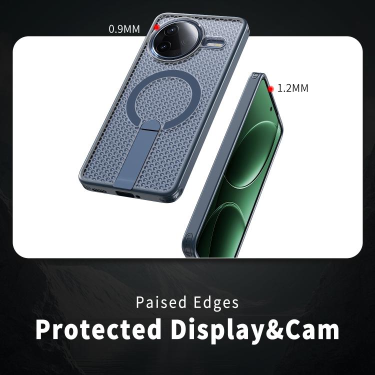 For Redmi K80 / K80 Pro / Poco F7 Pro Honeycomb Cooling MagSafe Holder Phone Case