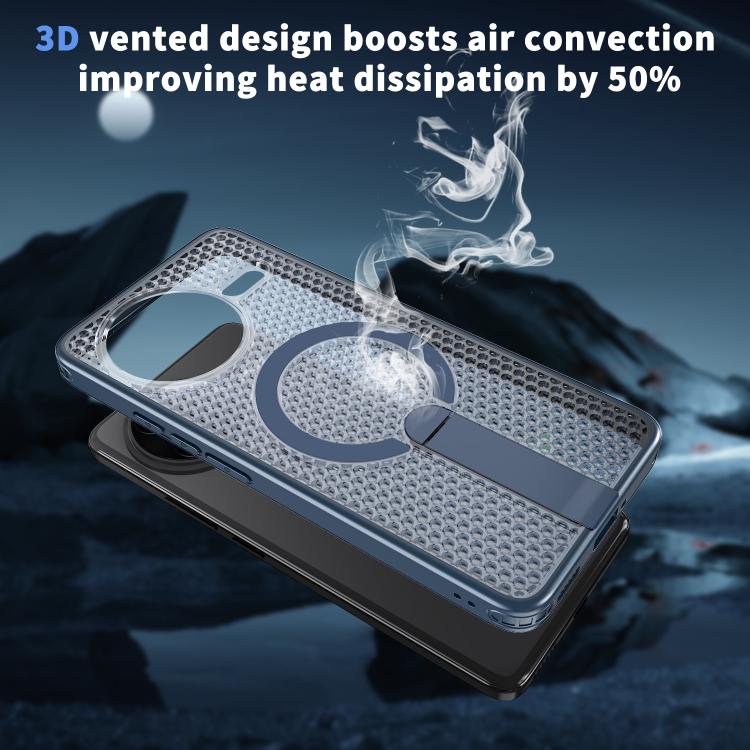 For Redmi K80 / K80 Pro / Poco F7 Pro Honeycomb Cooling MagSafe Holder Phone Case