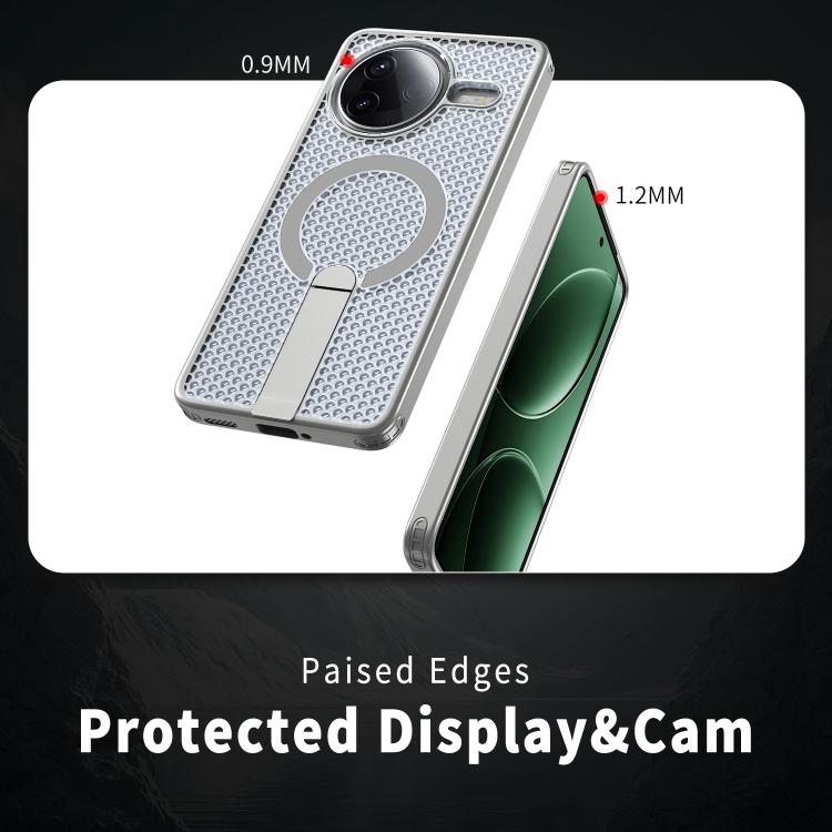 For Redmi K80 / K80 Pro / Poco F7 Pro Honeycomb Cooling MagSafe Holder Phone Case