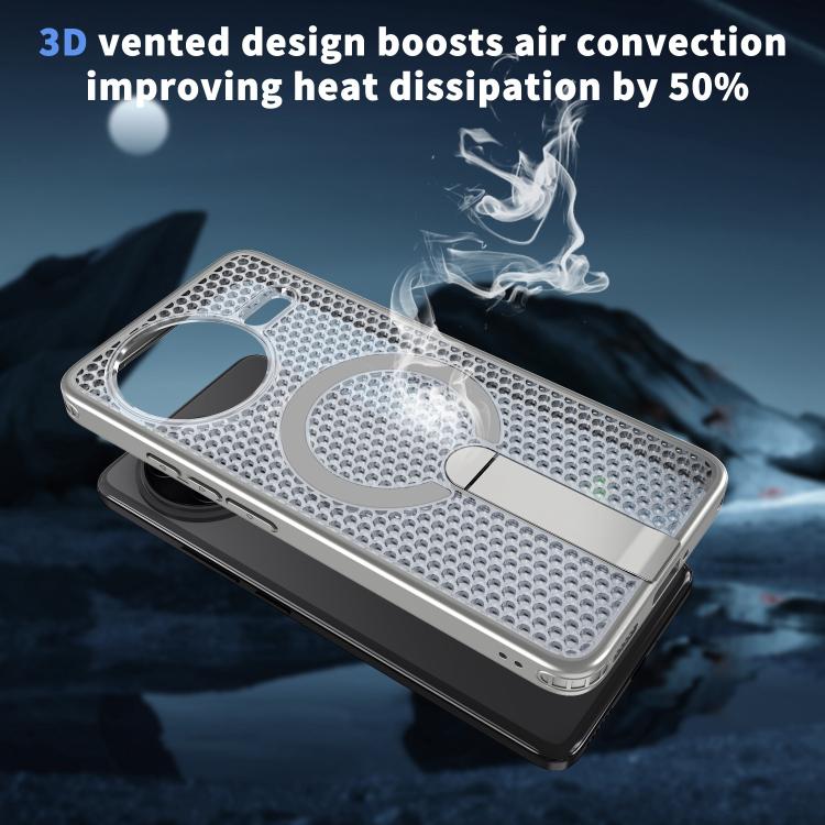 For Redmi K80 / K80 Pro / Poco F7 Pro Honeycomb Cooling MagSafe Holder Phone Case