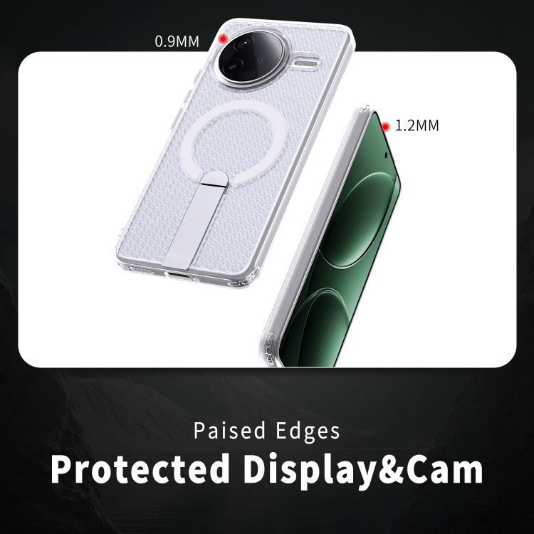 For Redmi K80 / K80 Pro / Poco F7 Pro Honeycomb Cooling MagSafe Holder Phone Case