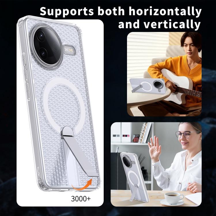 For Redmi K80 / K80 Pro / Poco F7 Pro Honeycomb Cooling MagSafe Holder Phone Case