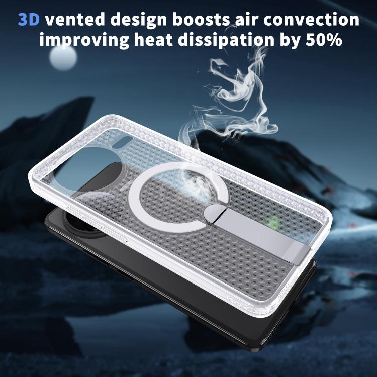 For Redmi K80 / K80 Pro / Poco F7 Pro Honeycomb Cooling MagSafe Holder Phone Case
