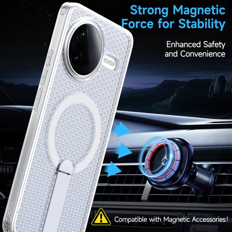For Redmi K80 / K80 Pro / Poco F7 Pro Honeycomb Cooling MagSafe Holder Phone Case
