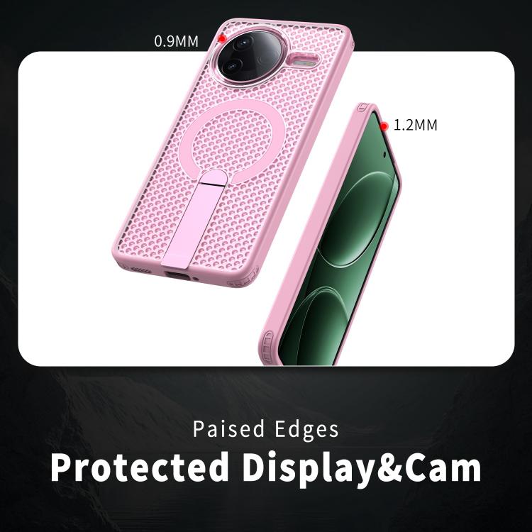 For Redmi K80 / K80 Pro / Poco F7 Pro Honeycomb Cooling MagSafe Holder Phone Case