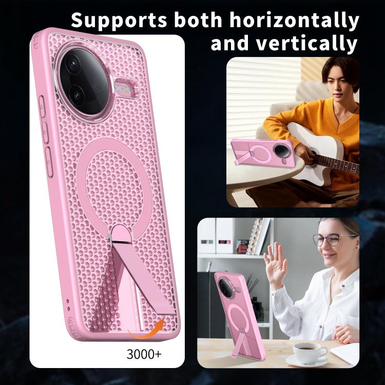 For Redmi K80 / K80 Pro / Poco F7 Pro Honeycomb Cooling MagSafe Holder Phone Case