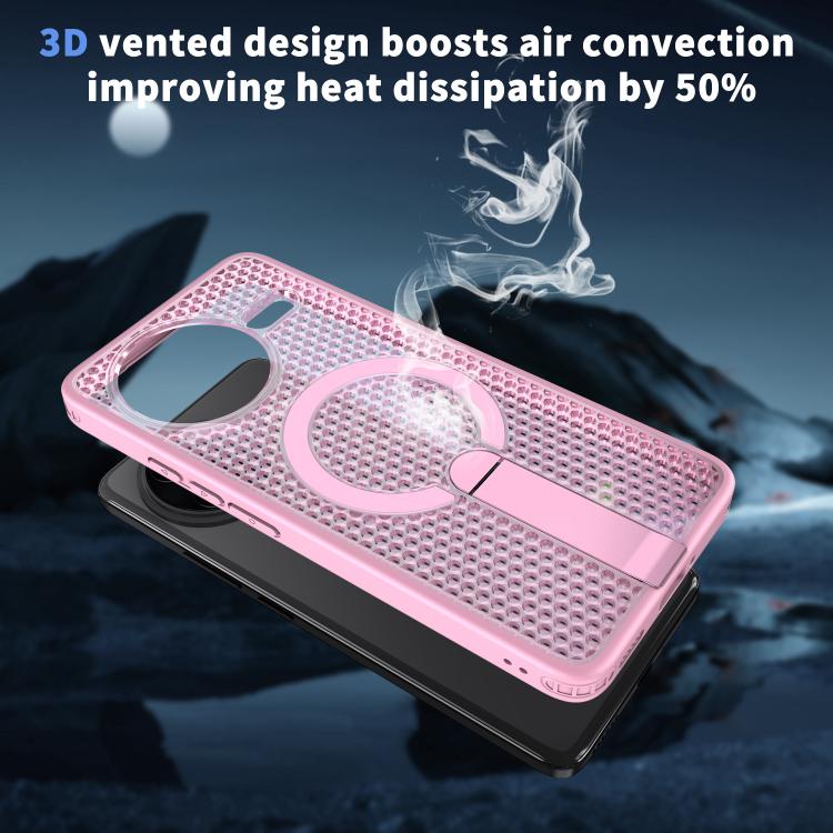 For Redmi K80 / K80 Pro / Poco F7 Pro Honeycomb Cooling MagSafe Holder Phone Case