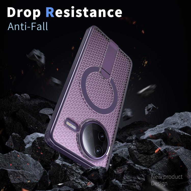 For Redmi K80 / K80 Pro / Poco F7 Pro Honeycomb Cooling MagSafe Holder Phone Case