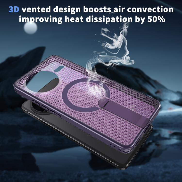 For Redmi K80 / K80 Pro / Poco F7 Pro Honeycomb Cooling MagSafe Holder Phone Case
