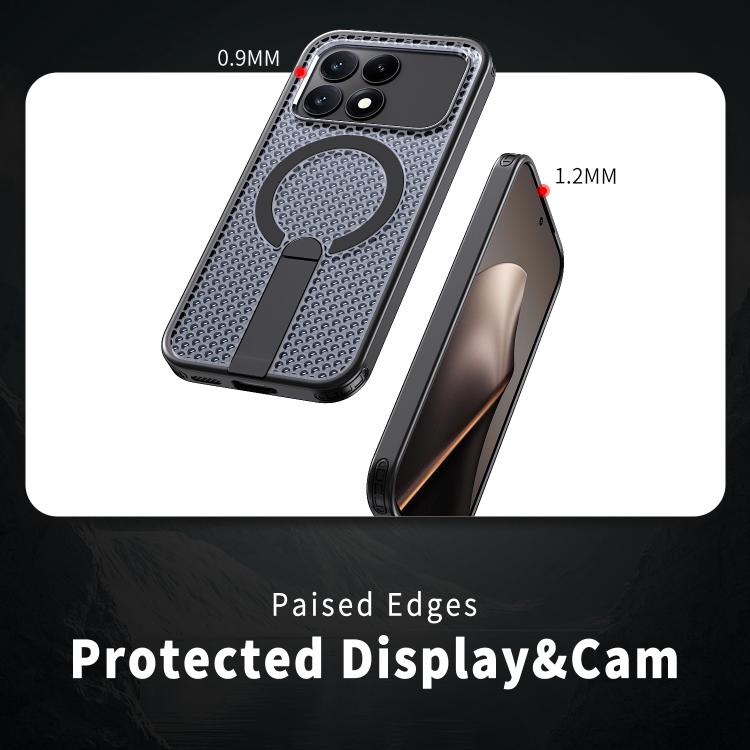 For Redmi K90 / Poco F8 Pro 5G Honeycomb Cooling MagSafe Holder Phone Case