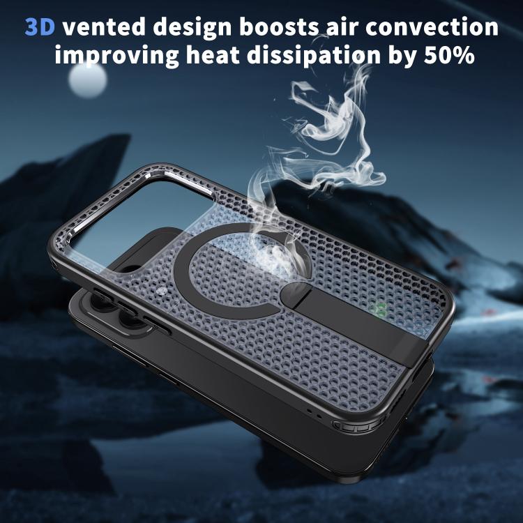 For Redmi K90 / Poco F8 Pro 5G Honeycomb Cooling MagSafe Holder Phone Case
