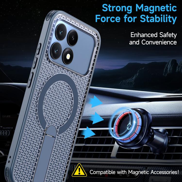 For Redmi K90 / Poco F8 Pro 5G Honeycomb Cooling MagSafe Holder Phone Case