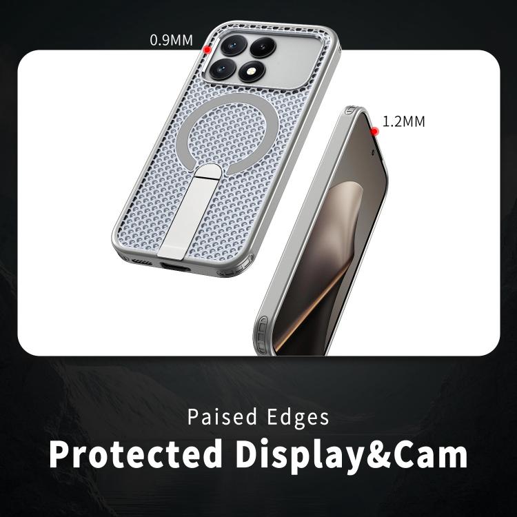 For Redmi K90 / Poco F8 Pro 5G Honeycomb Cooling MagSafe Holder Phone Case
